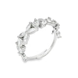 Elegant Silver Ring with Sparkling Stones - Silvenca