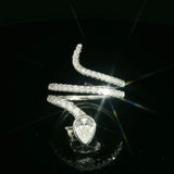 Elegant Spiral Diamond Ring - Silvenca