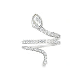 Elegant Spiral Diamond Ring - Silvenca