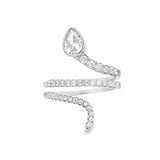 Elegant Spiral Diamond Ring - Silvenca