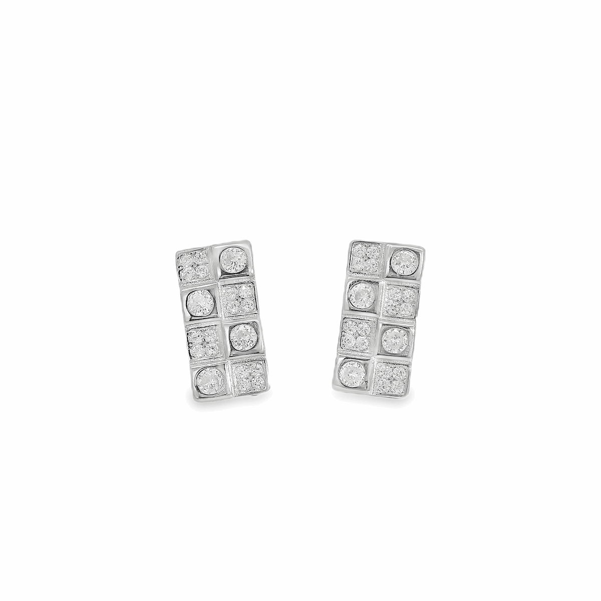 Elegant Diamond Stud Earrings - Silvenca