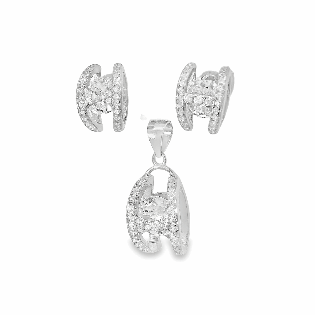 Elegant Silver Jewelry Set - Silvenca