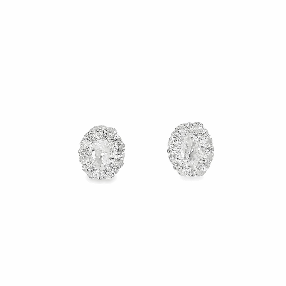Elegant Diamond Stud Earrings - Silvenca