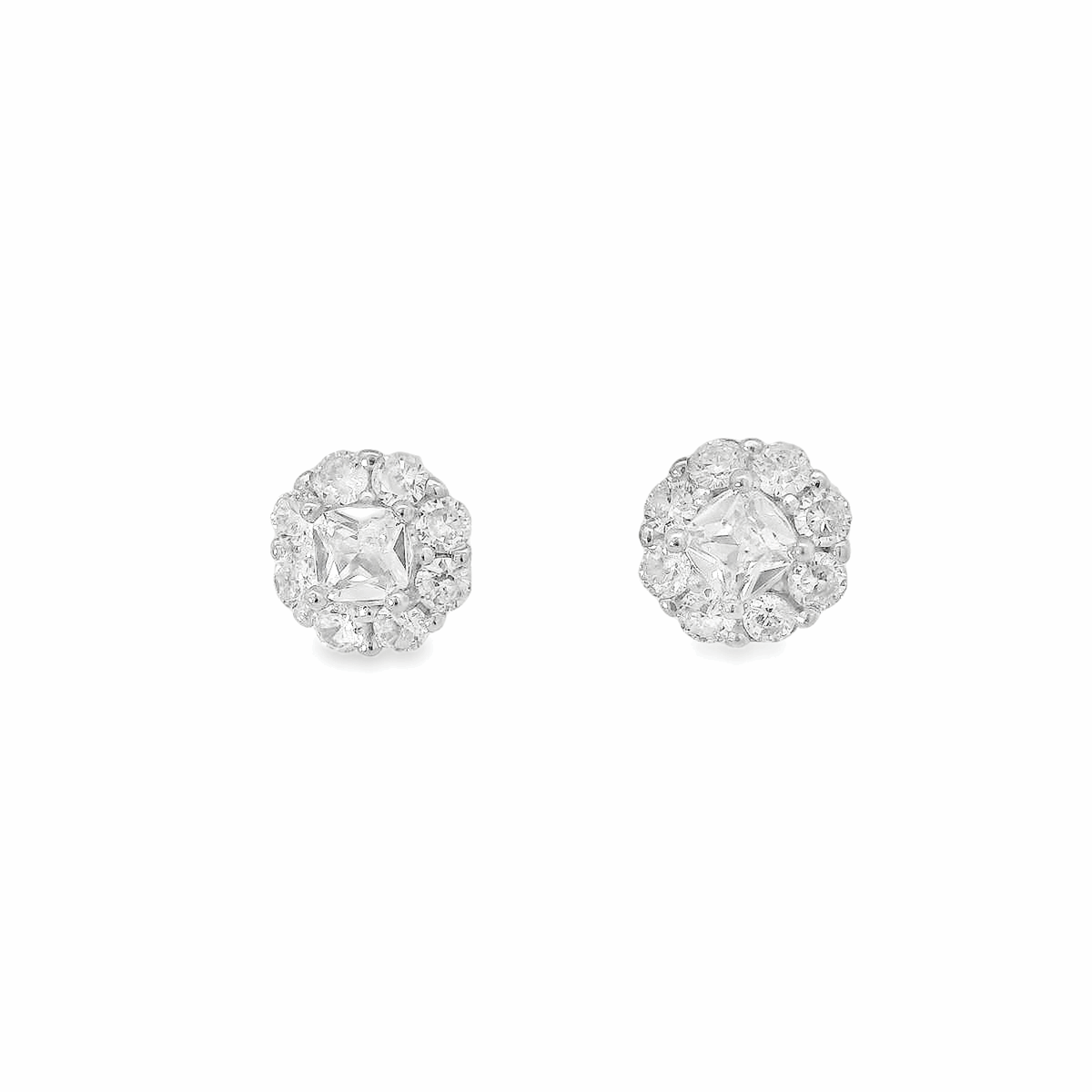 Elegant Diamond Stud Earrings - Silvenca