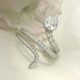Elegant Spiral Diamond Ring - Silvenca