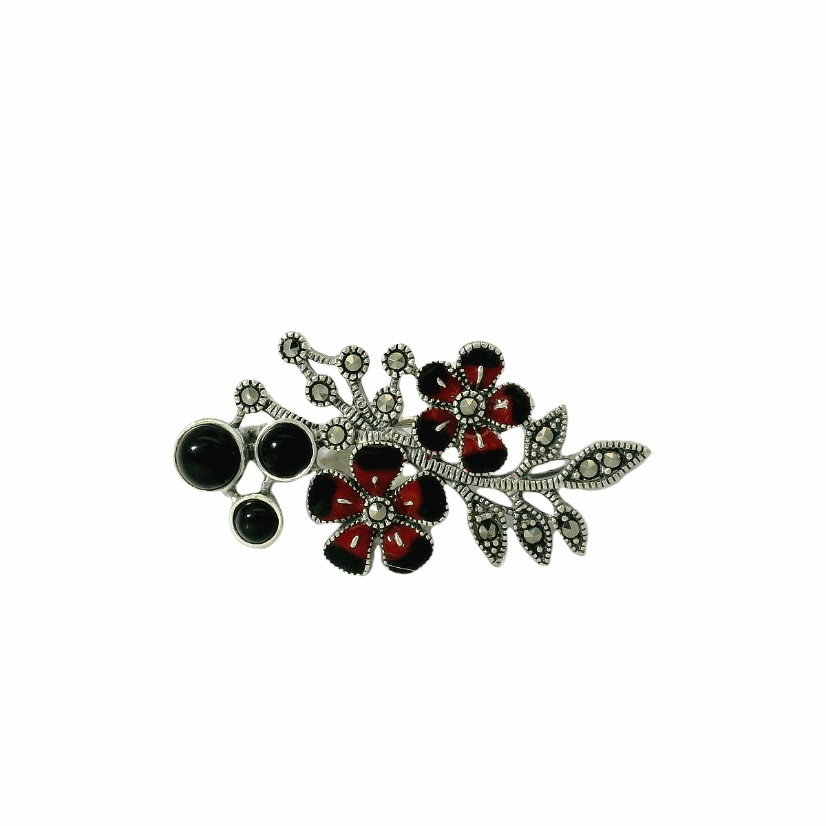Elegant Floral Brooch Design - Silvenca