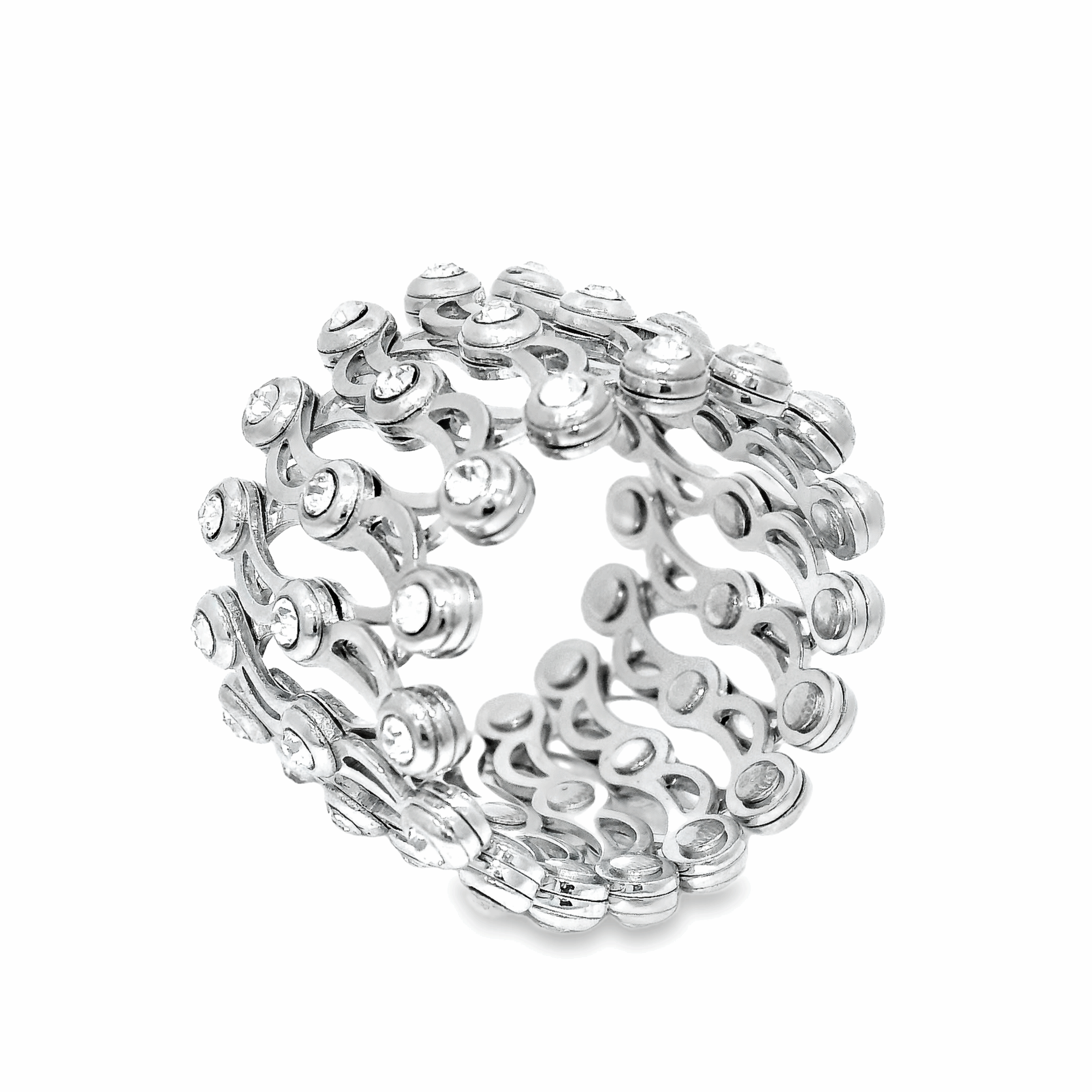 Elegant Silver Ring Cum Bracelets - Silvenca