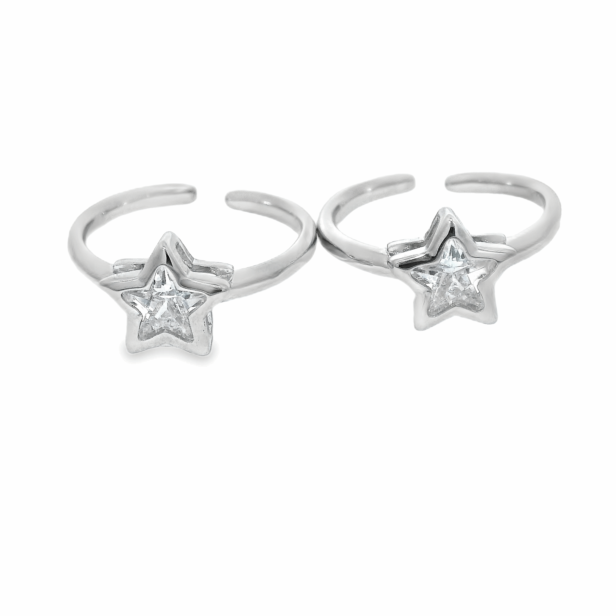 Star-shaped toe rings - Silvenca