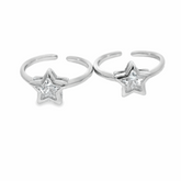 Star-shaped toe rings - Silvenca