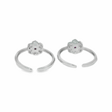 Exquisite floral toe rings - Silvenca