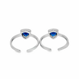 Charming silver toe rings - Silvenca