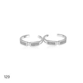 Exquisite silver toe rings - Silvenca