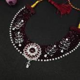 5 piece rajasthani silver beaded kanthi necklace