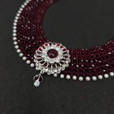 Rajasthani silver Beaded Necklace kantha