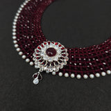Rajasthani silver Beaded Necklace kantha