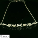 925 Sterling Silver Solitaire Mangalsutra with Link Chain Necklace - Silvenca