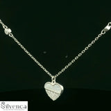 Adorable 925 Sterling Silver Heart-Shape Pendant Set - Silvenca