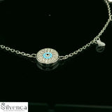 Elegant Silver BRACLETE with Blue Eye - Silvenca