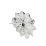 Elegant Silver Floral Brooch - Silvenca