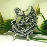 Elegant Dancing Lady Brooch - Silvenca