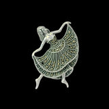 Elegant Dancing Lady Brooch - Silvenca