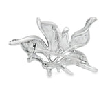 Elegant Silver Butterfly Brooch - Silvenca
