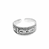 Beautifully designed silver toe ring - Silvenca