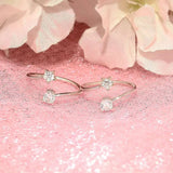 Brilliant stones toe ring - Silvenca