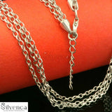 Bunch Chain Necklace Sterling Silver 925 Traditional Men Women Unisex - Silvenca