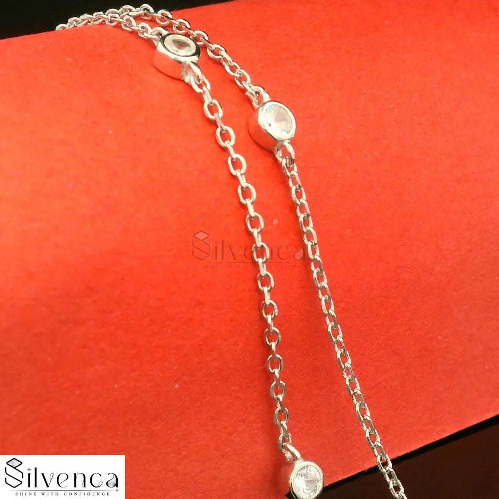 Chain Anklet 925 Sterling Silver Payal for Women's and Girls - Silvenca