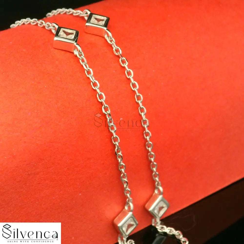 Chain Anklet 925 Sterling Silver Payal for Women's and Girls - Silvenca