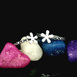 Charming floral silver toe rings - Silvenca