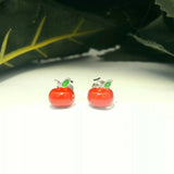 Charming Apple Earrings - Silvenca