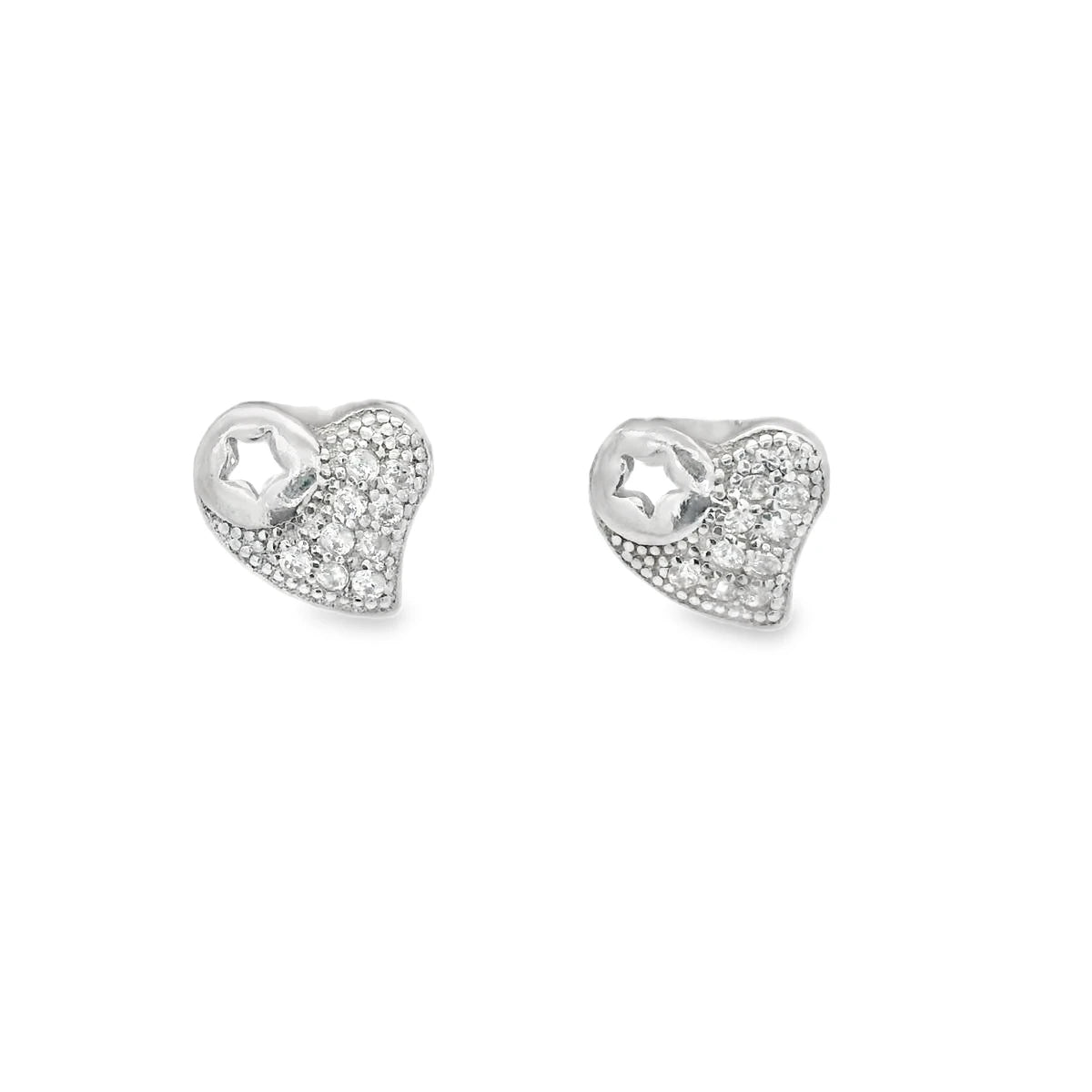 Charming Heart-Shaped Earrings - Silvenca