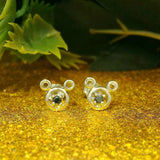 Charming Silver Bear Earrings - Silvenca