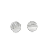 Sparkling silver stud earrings - Silvenca