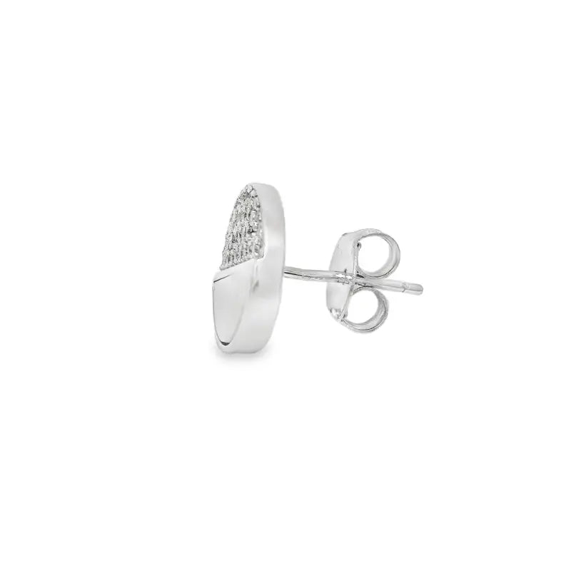 Sparkling silver stud earrings - Silvenca