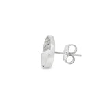 Sparkling silver stud earrings - Silvenca