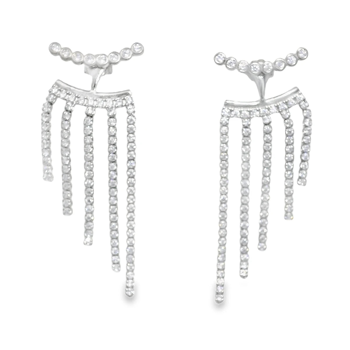 Elegant Crystal Drop Earrings - Silvenca