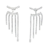 Elegant Crystal Drop Earrings - Silvenca