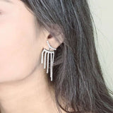 Elegant Crystal Drop Earrings - Silvenca