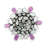Elegant Floral 92.5 Pure Silver Light Weight Ring for Women - Silvenca