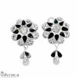 Elegant Green and Silver Earrings - Silvenca