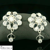 Elegant Green and Silver Earrings - Silvenca