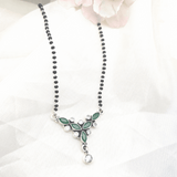 Elegant Green and Silver Necklace - Silvenca