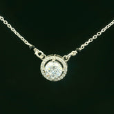 Elegant Silver Pendant with Sparkling Gemstone - Silvenca