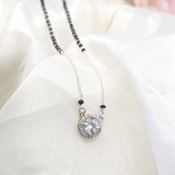 Elegant Silver Pendant with Sparkling Gemstone - Silvenca