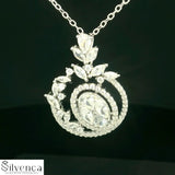 Elegant Silver Pendant with Sparkling Stones - Silvenca