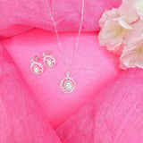 Elegant Silver Pendant with Sparkling Stones - Silvenca