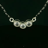 Elegant Three-Stone Necklace - Silvenca